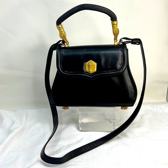 Barry Kieselstein Cord Black Leather 1990 Trophy Bag with Shoulder Strap - Picture 1 of 15